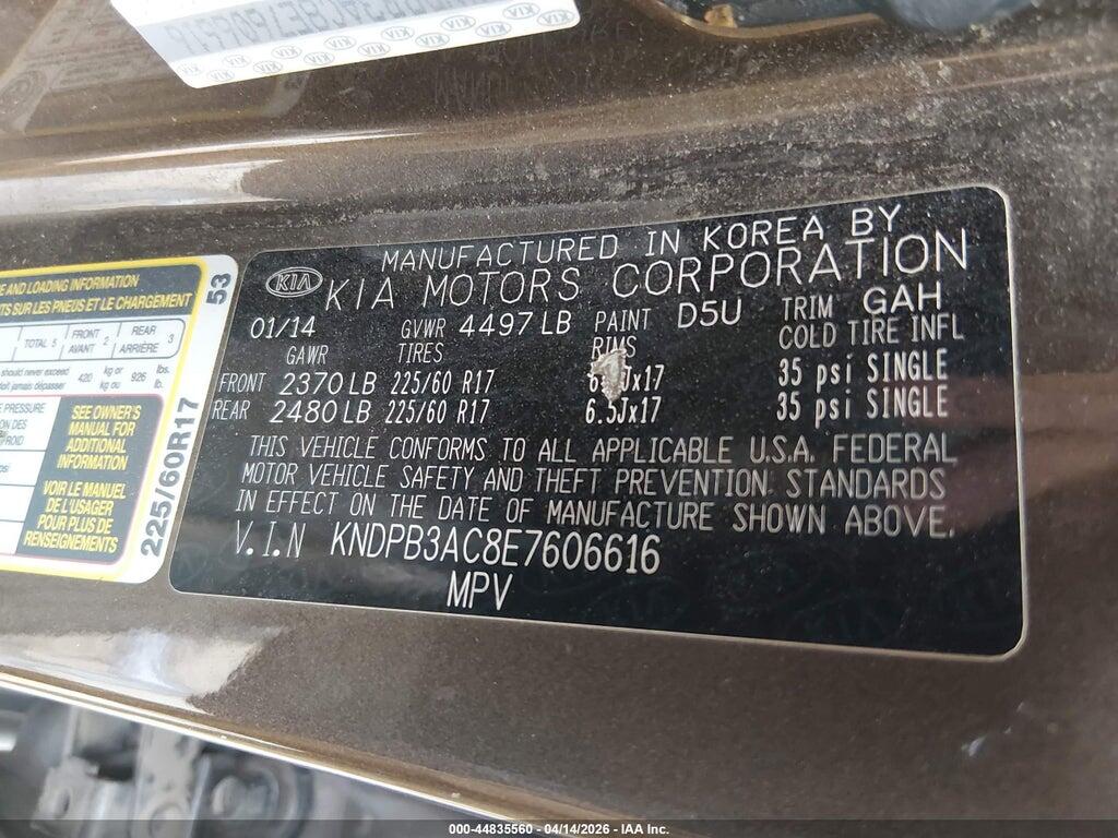 KNDPB3AC8E7606616 2014 KIA SPORTAGE photo no. 9
