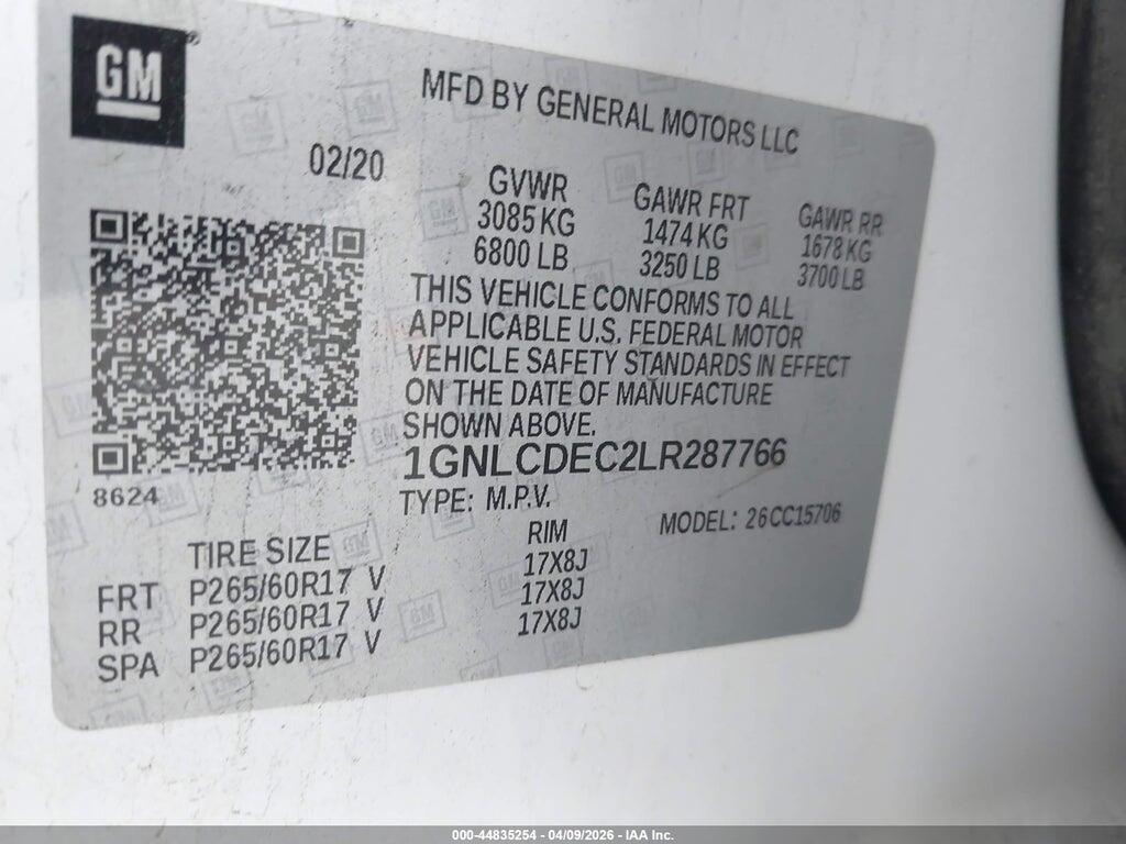1GNLCDEC2LR287766 2020 CHEVROLET TAHOE photo no. 9