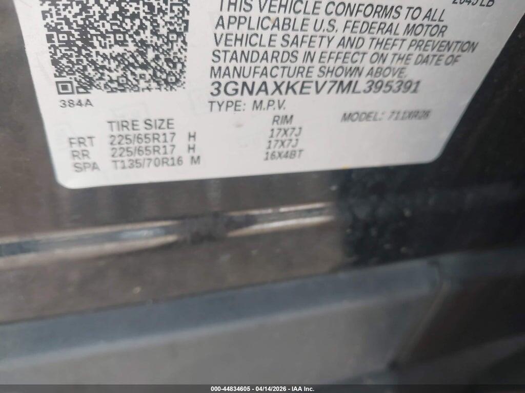 3GNAXKEV7ML395391 2021 CHEVROLET EQUINOX photo no. 9