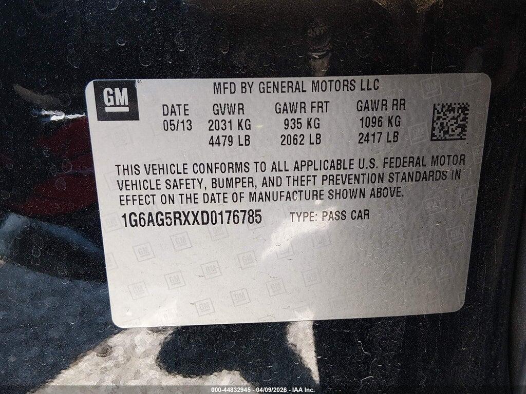 1G6AG5RXXD0176785 2013 CADILLAC ATS photo no. 9