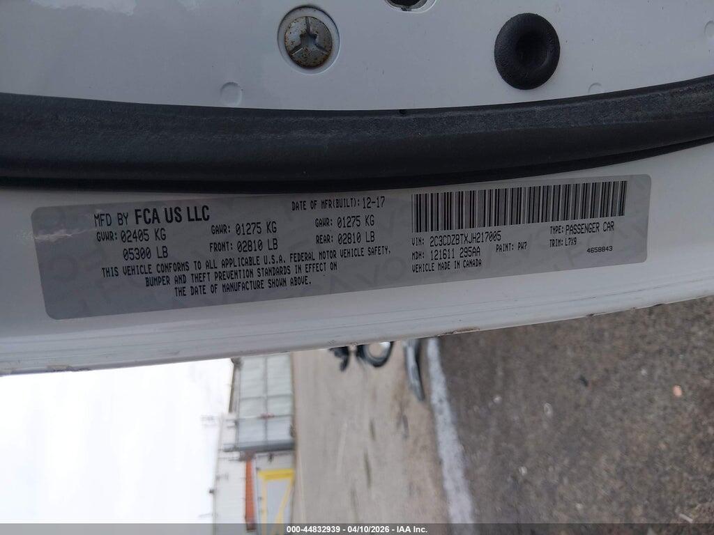 2C3CDZBTXJH217005 2018 DODGE CHALLENGER photo no. 9