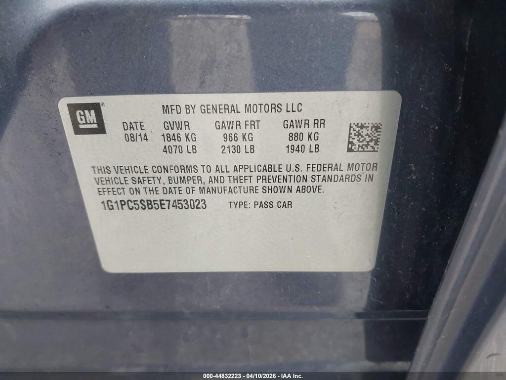 1G1PC5SB5E7453023 2014 CHEVROLET CRUZE photo no. 9