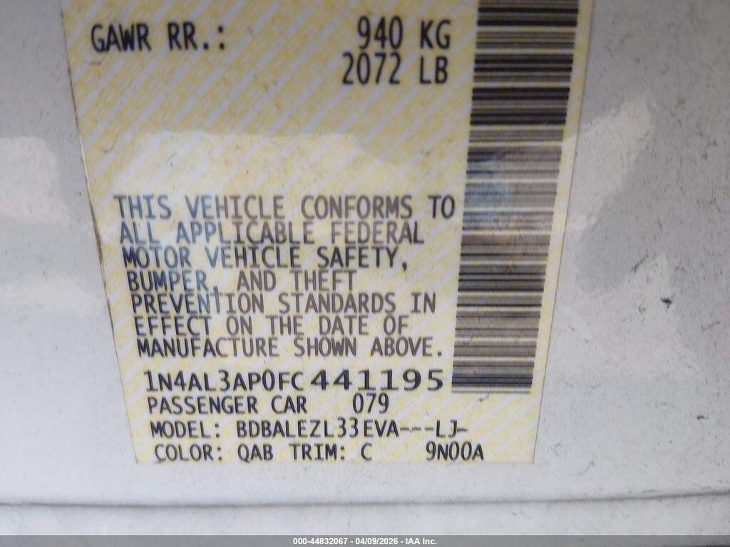 1N4AL3AP0FC441195 2015 NISSAN ALTIMA photo no. 9