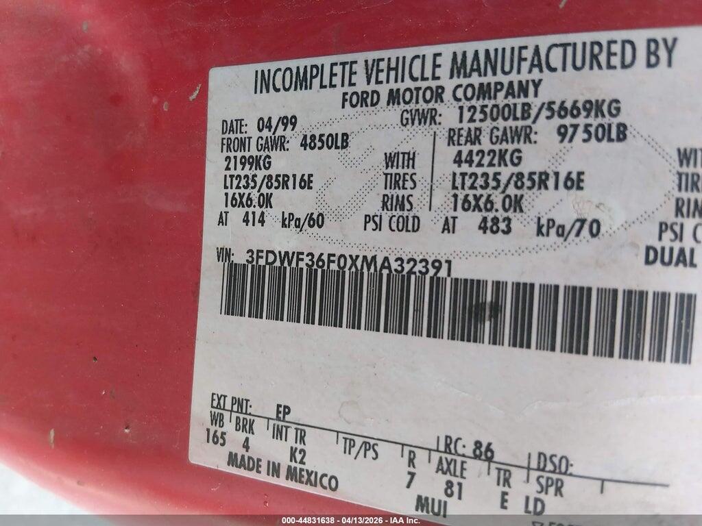 3FDWF36F0XMA32391 1999 FORD F-350 photo no. 8