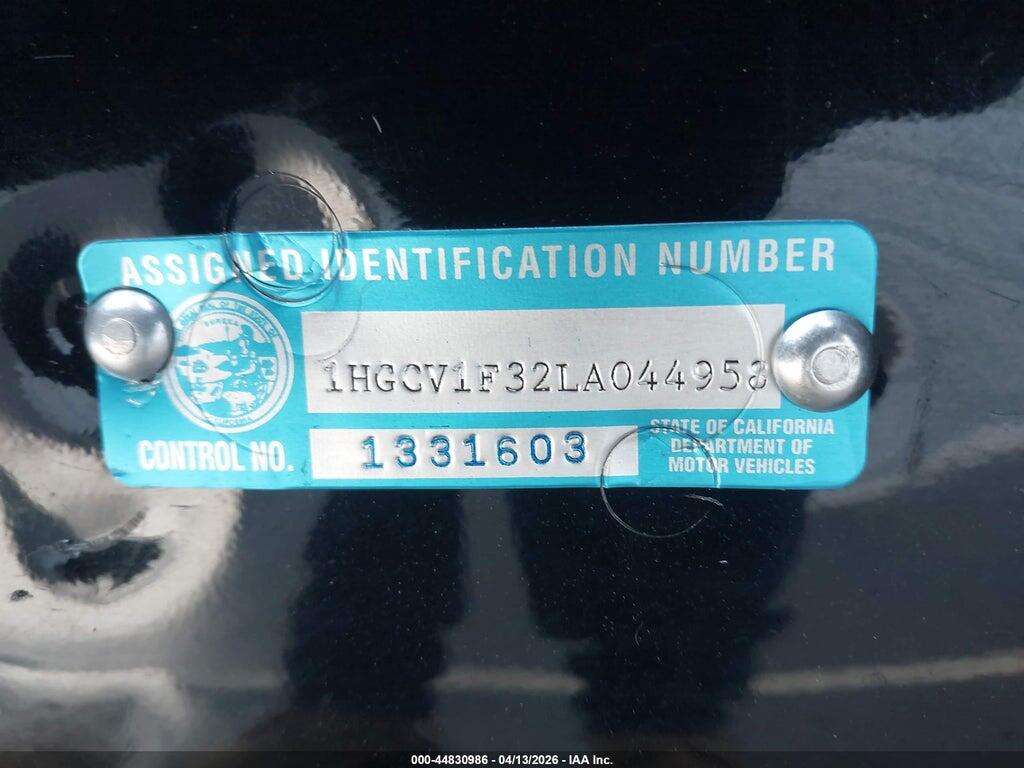 1HGCV1F32LA044958 2020 HONDA ACCORD photo no. 9