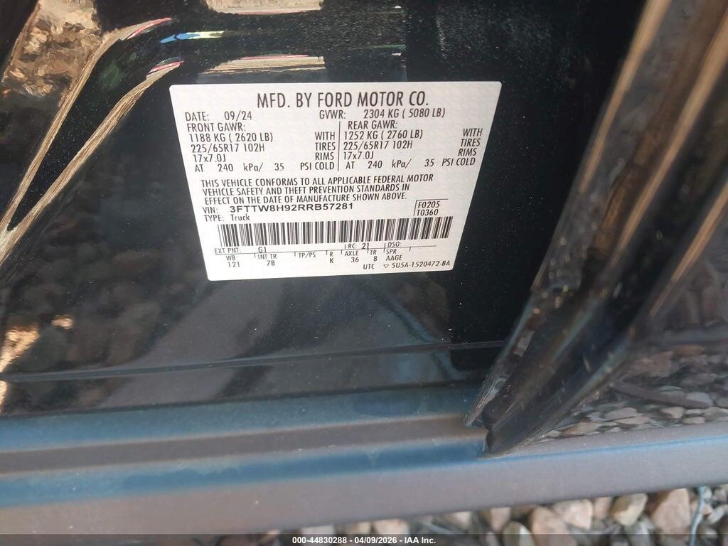 3FTTW8H92RRB57281 2024 FORD MAVERICK photo no. 9