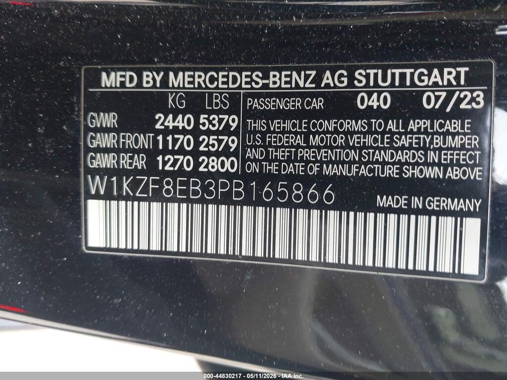 W1KZF8EB3PB165866 2023 MERCEDES-BENZ E 350 photo no. 9