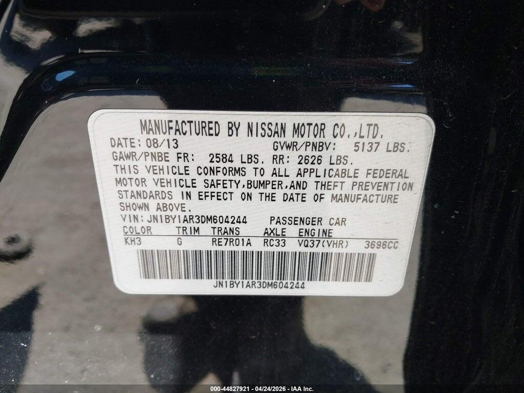 JN1BY1AR3DM604244 2013 INFINITI M37X photo no. 9