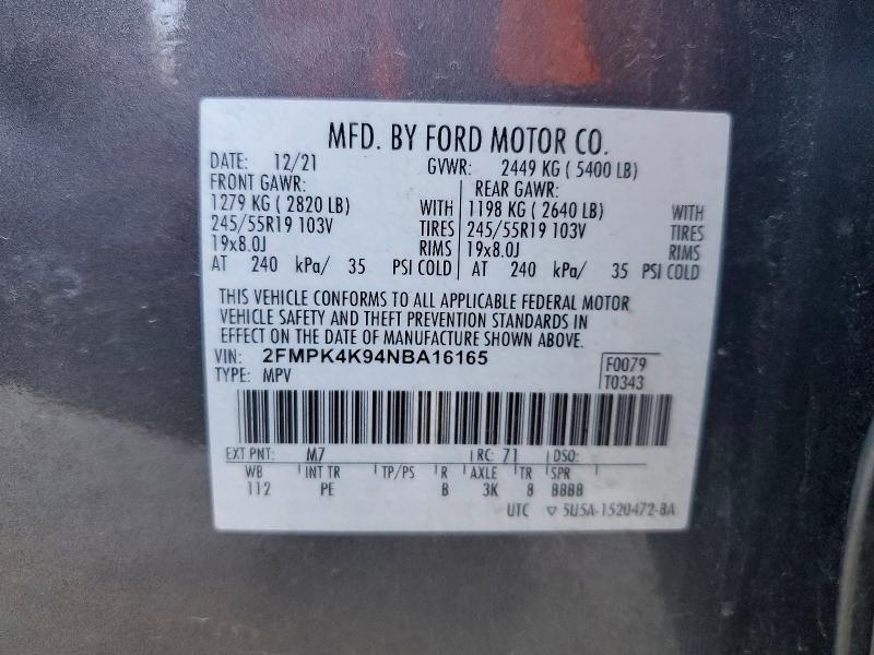 2022 FORD EDGE TITANIUM — Фото 13 из 13