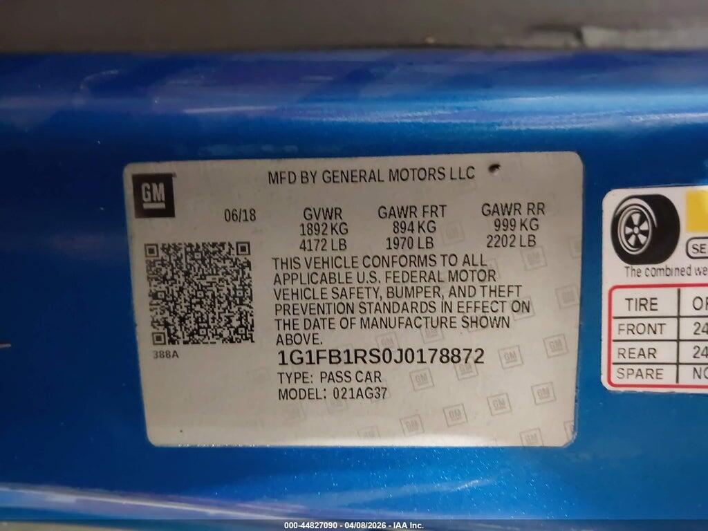 1G1FB1RS0J0178872 2018 CHEVROLET CAMARO photo no. 9