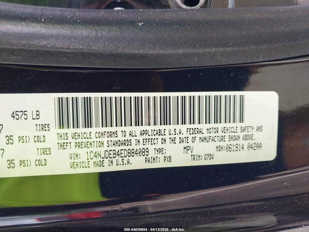 1C4NJDEB4ED884089 2014 JEEP COMPASS photo no. 9
