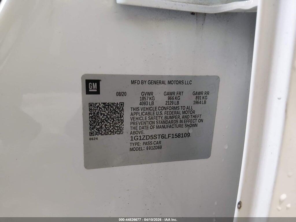 1G1ZD5ST6LF158109 2020 CHEVROLET MALIBU photo no. 9