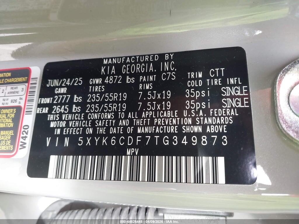 5XYK6CDF7TG349873 2026 KIA SPORTAGE photo no. 9
