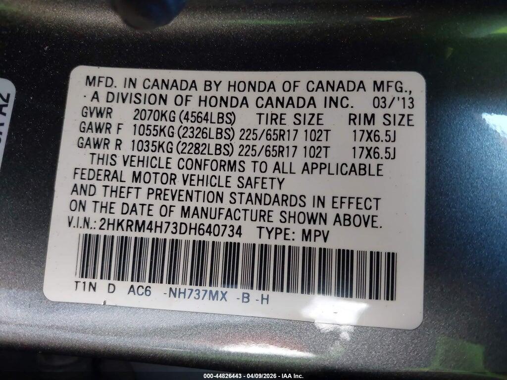 2HKRM4H73DH640734 2013 HONDA CR-V photo no. 9