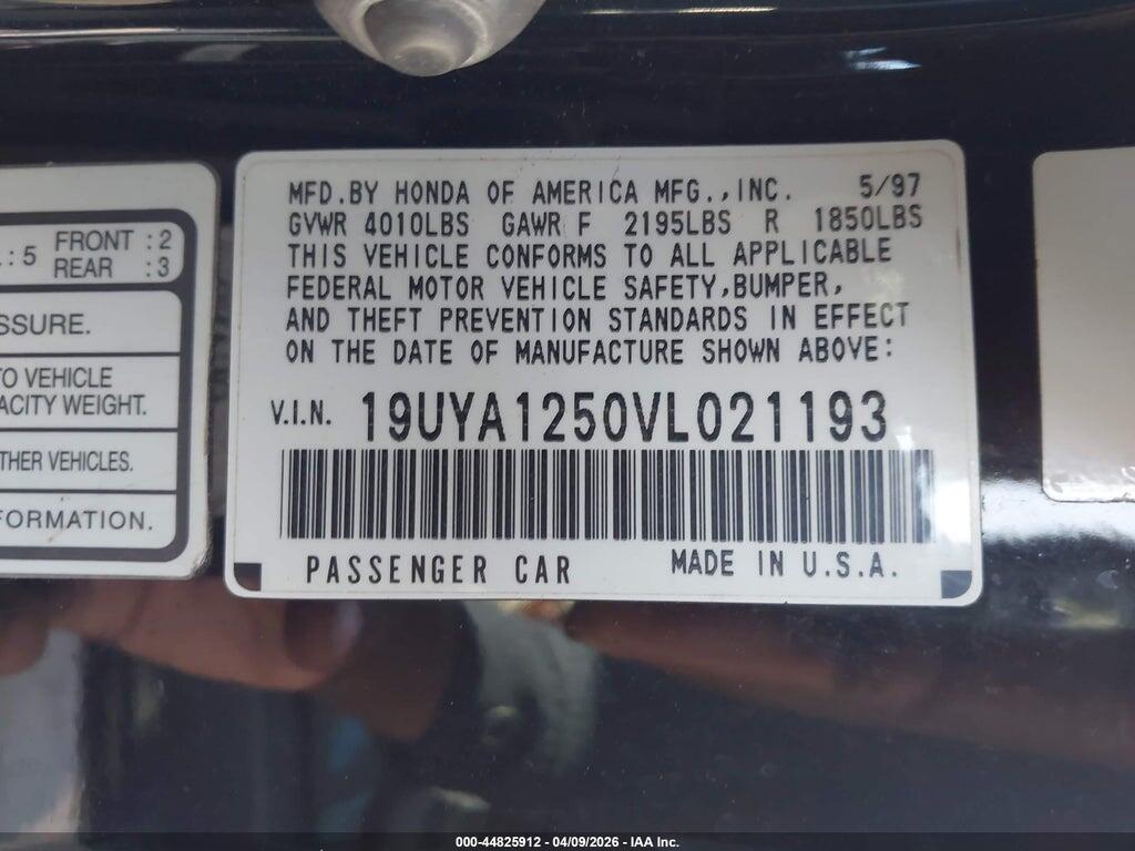 19UYA1250VL021193 1997 ACURA CL photo no. 9