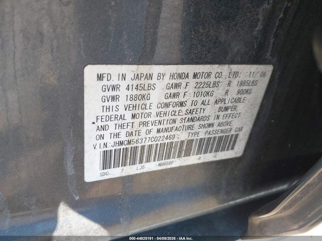 JHMCM56377C022469 2007 HONDA ACCORD photo no. 9