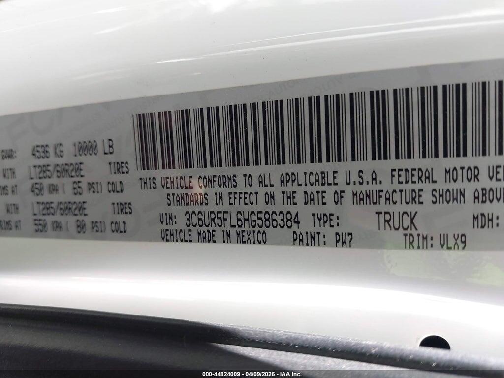 3C6UR5FL6HG586384 2017 RAM 2500 photo no. 9