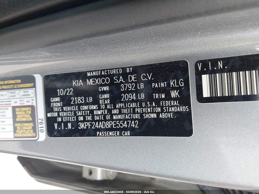 3KPF24AD8PE554742 2023 KIA FORTE photo no. 9