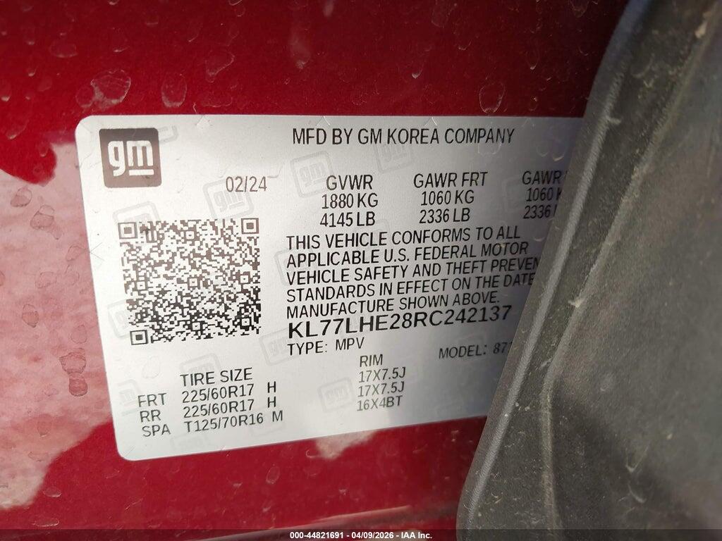 KL77LHE28RC242137 2024 CHEVROLET TRAX photo no. 9
