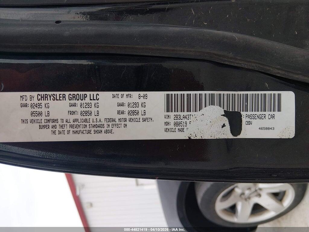 2B3LA43T19H636539 2009 DODGE CHARGER photo no. 9