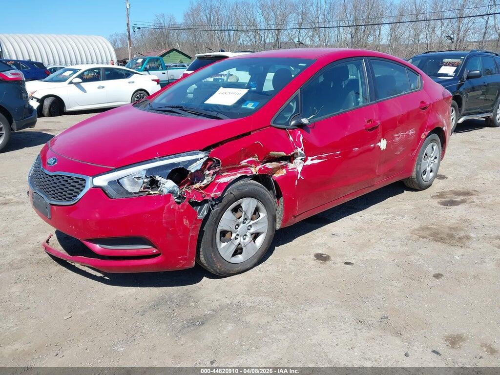 KNAFX4A63G5522874 2016 KIA FORTE photo no. 2