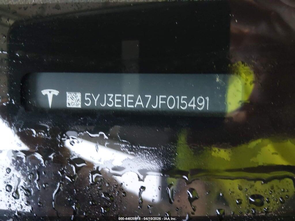 5YJ3E1EA7JF015491 2018 TESLA MODEL 3 photo no. 9