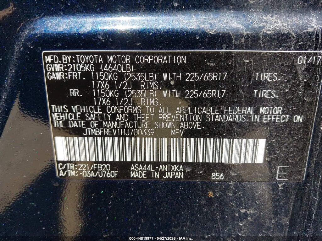 JTMBFREV1HJ700339 2017 TOYOTA RAV4 photo no. 9