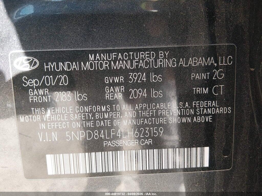 5NPD84LF4LH623159 2020 HYUNDAI ELANTRA photo no. 9