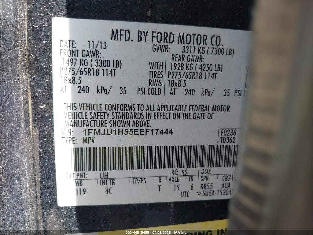 1FMJU1H55EEF17444 2014 FORD EXPEDITION photo no. 9