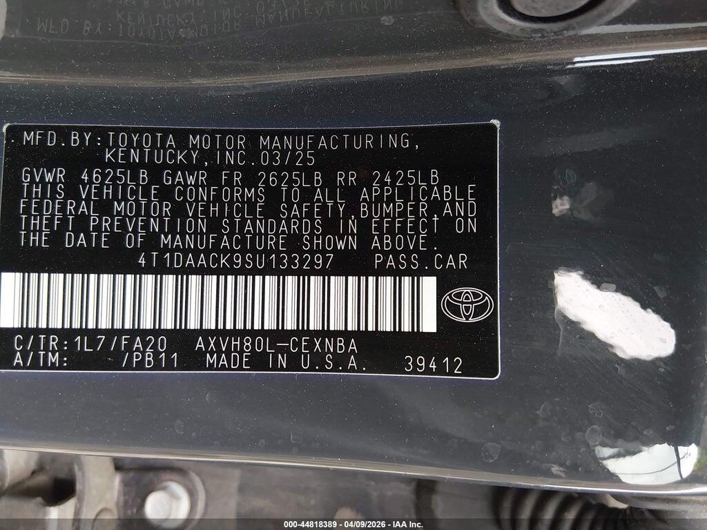 4T1DAACK9SU133297 2025 TOYOTA CAMRY photo no. 9