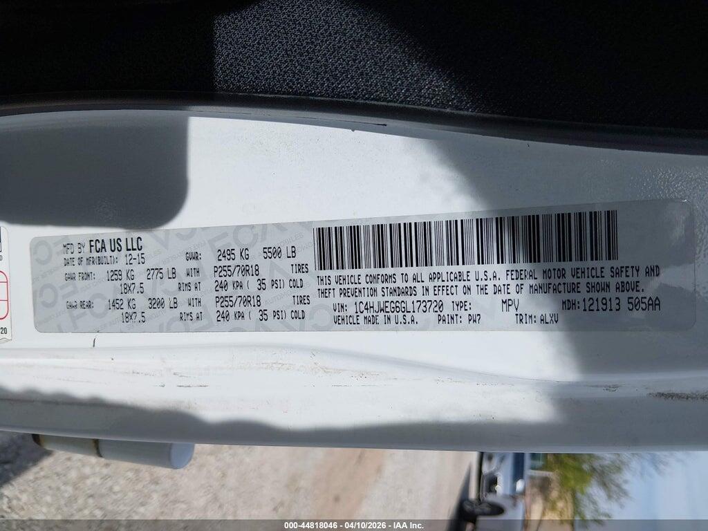 1C4HJWEG6GL173720 2016 JEEP WRANGLER UNLIMITED photo no. 9