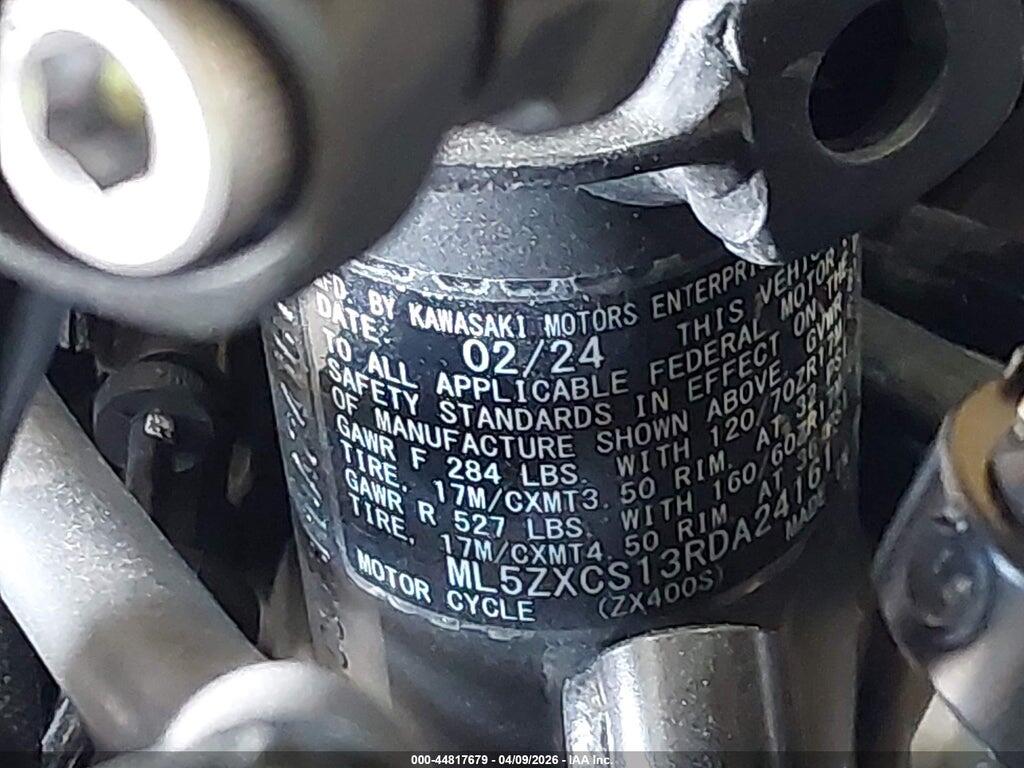 ML5ZXCS13RDA24161 2024 KAWASAKI ZX400 photo no. 10