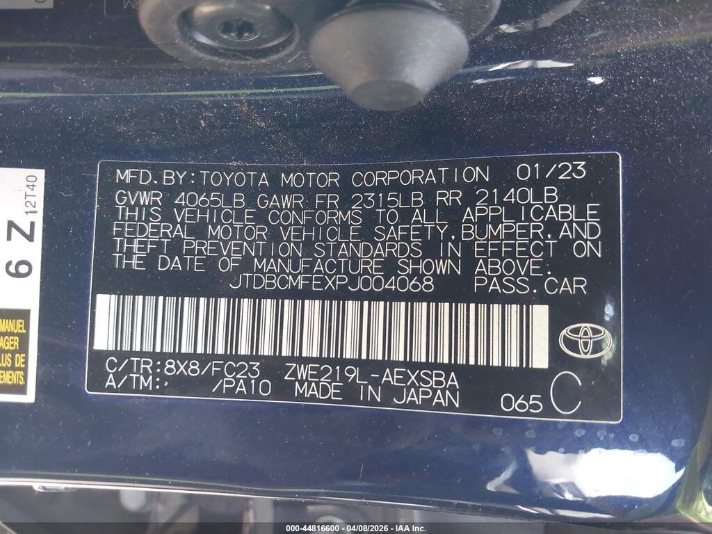 JTDBCMFEXPJ004068 2023 TOYOTA COROLLA photo no. 9