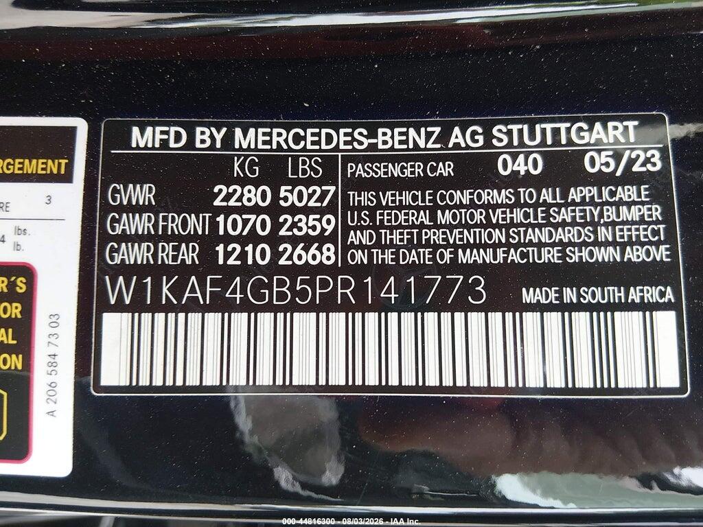 W1KAF4GB5PR141773 2023 MERCEDES-BENZ C 300 photo no. 9