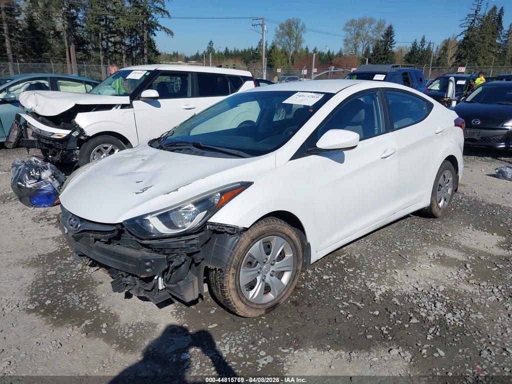5NPDH4AE7GH665163 2016 HYUNDAI ELANTRA photo no. 2
