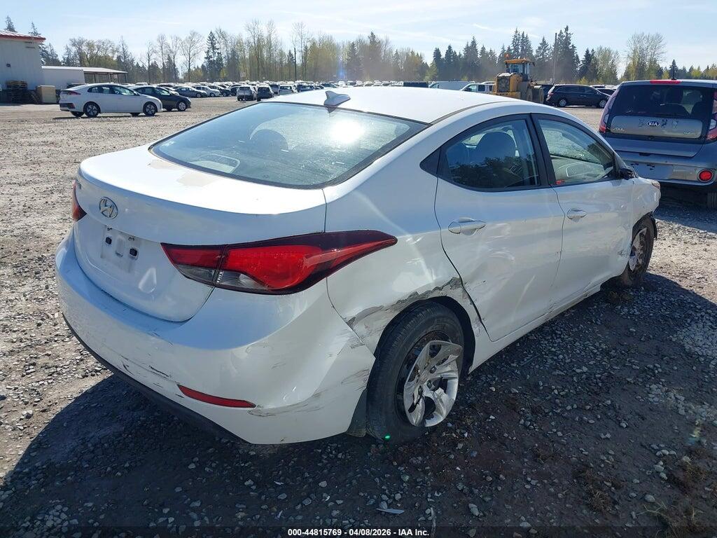 5NPDH4AE7GH665163 2016 HYUNDAI ELANTRA photo no. 4