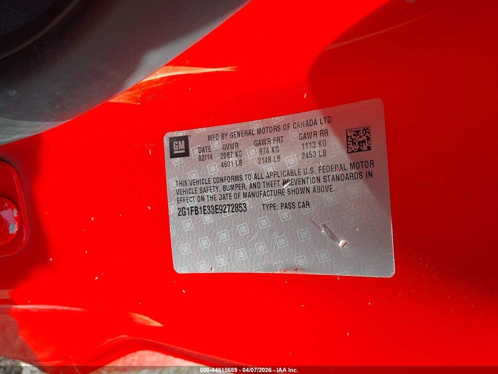 2G1FB1E33E9272853 2014 CHEVROLET CAMARO photo no. 9