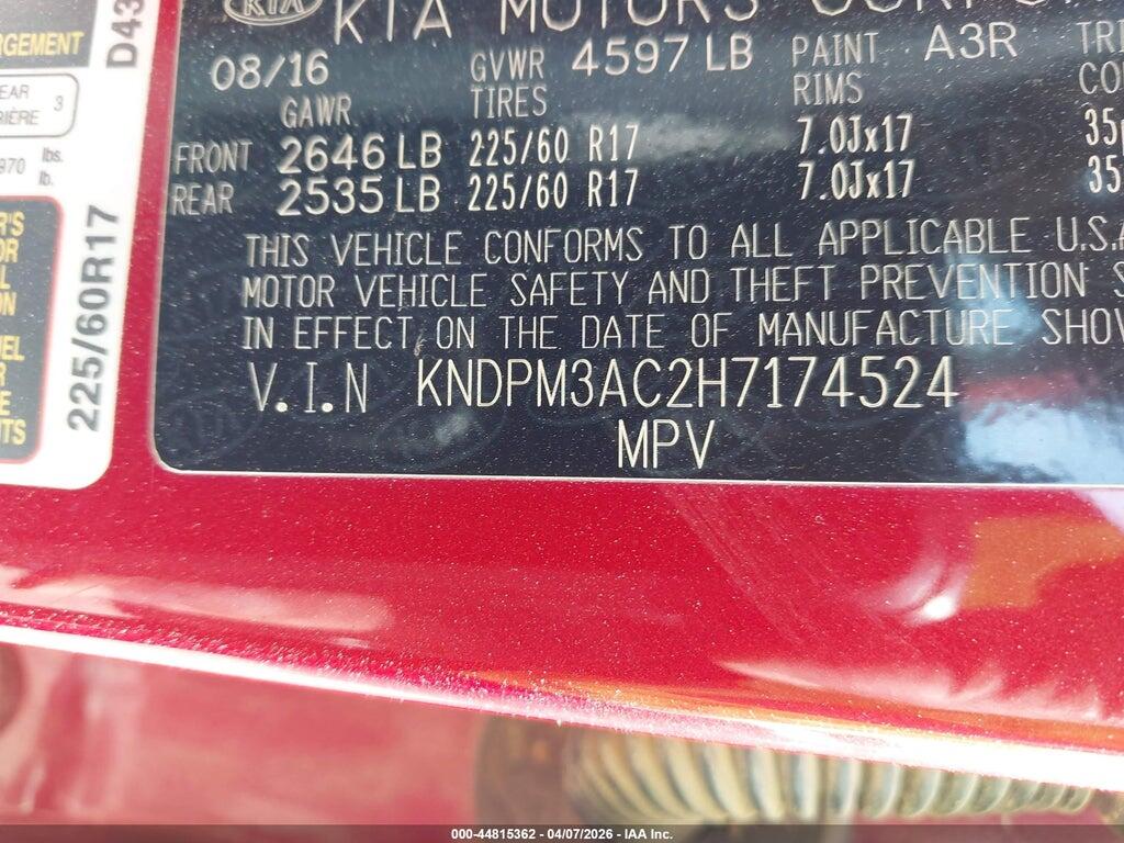 KNDPM3AC2H7174524 2017 KIA SPORTAGE photo no. 9