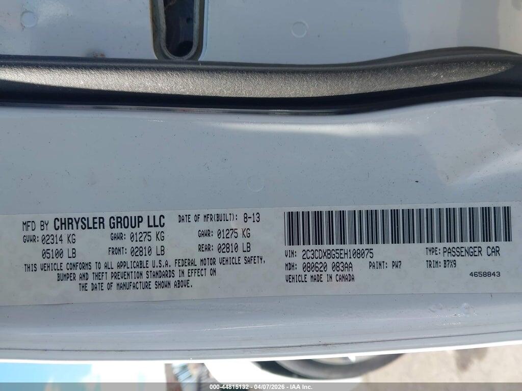 2C3CDXBG5EH108075 2014 DODGE CHARGER photo no. 9