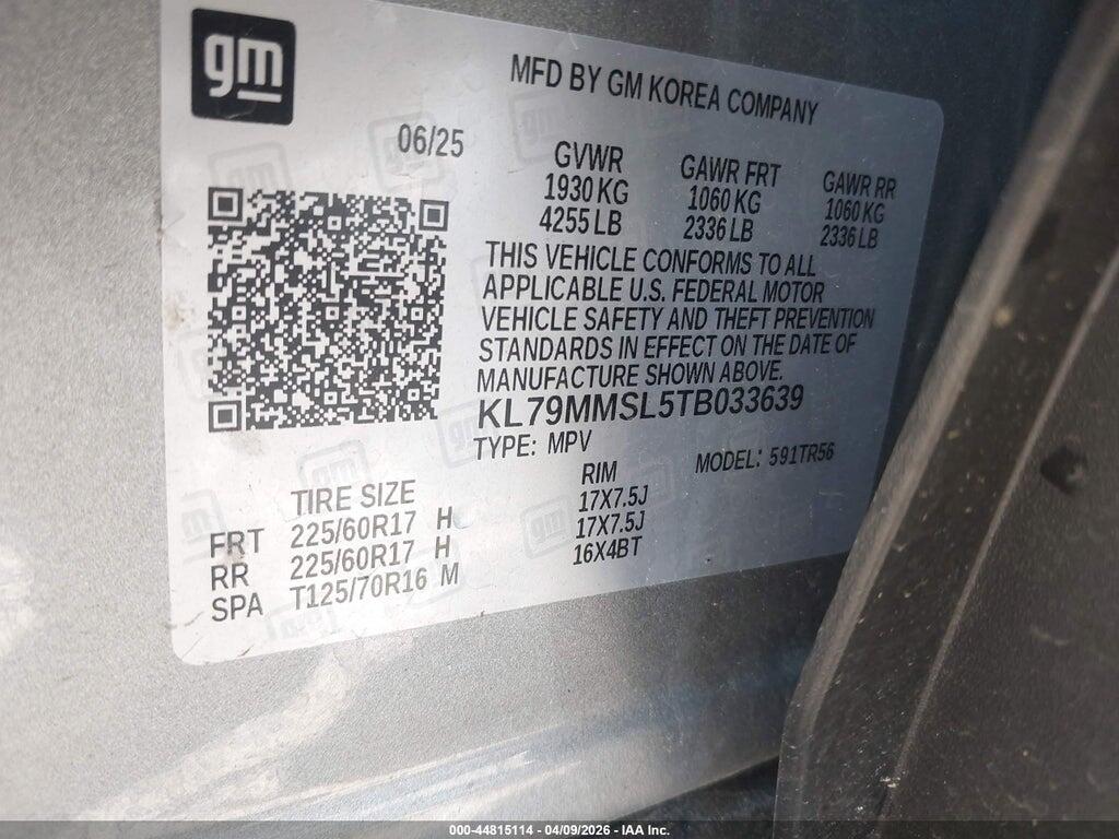 KL79MMSL5TB033639 2026 CHEVROLET TRAILBLAZER photo no. 9