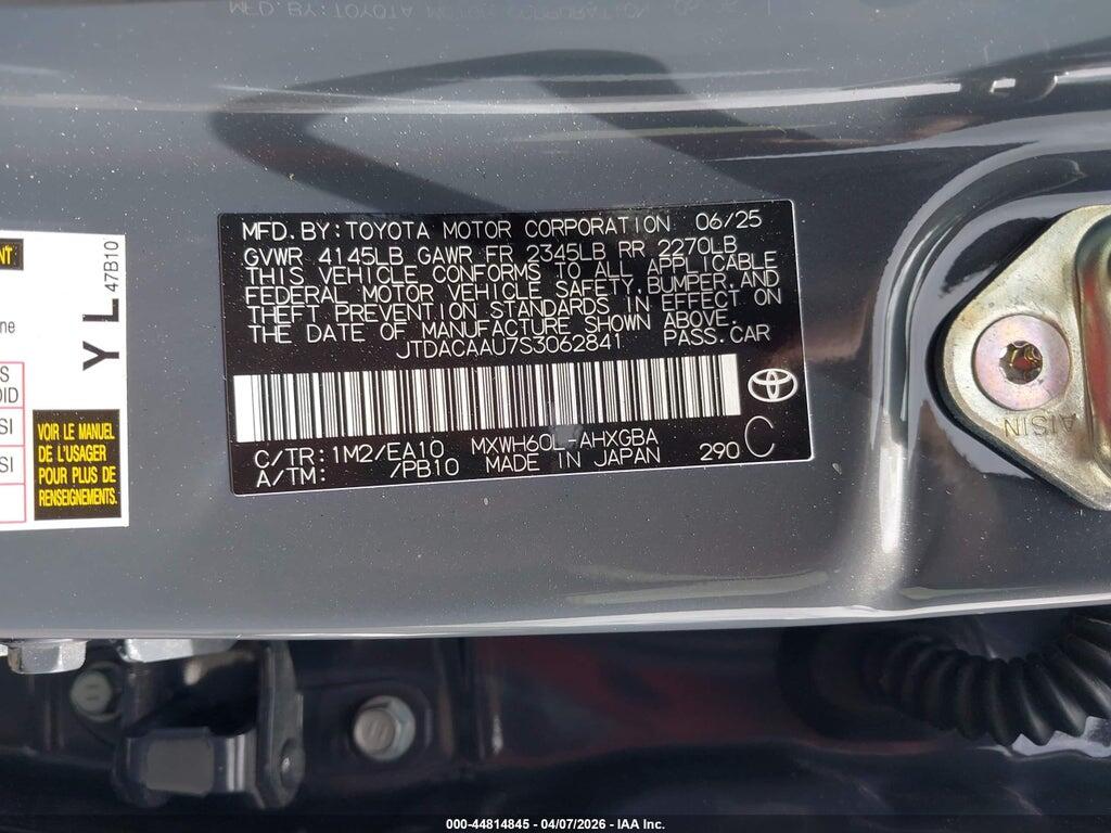 JTDACAAU7S3062841 2025 TOYOTA PRIUS photo no. 9