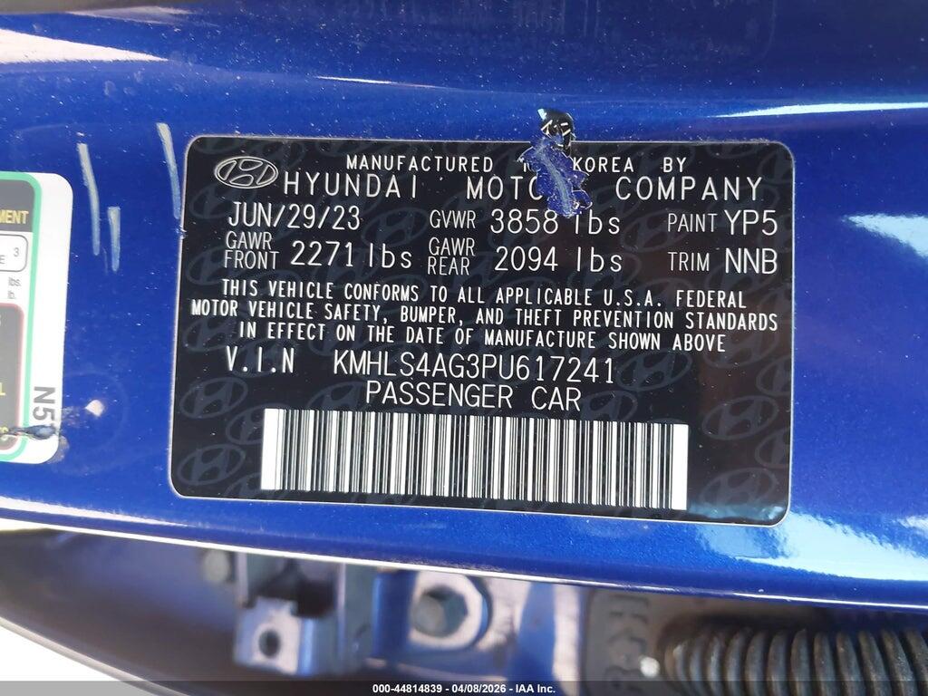 KMHLS4AG3PU617241 2023 HYUNDAI ELANTRA photo no. 9
