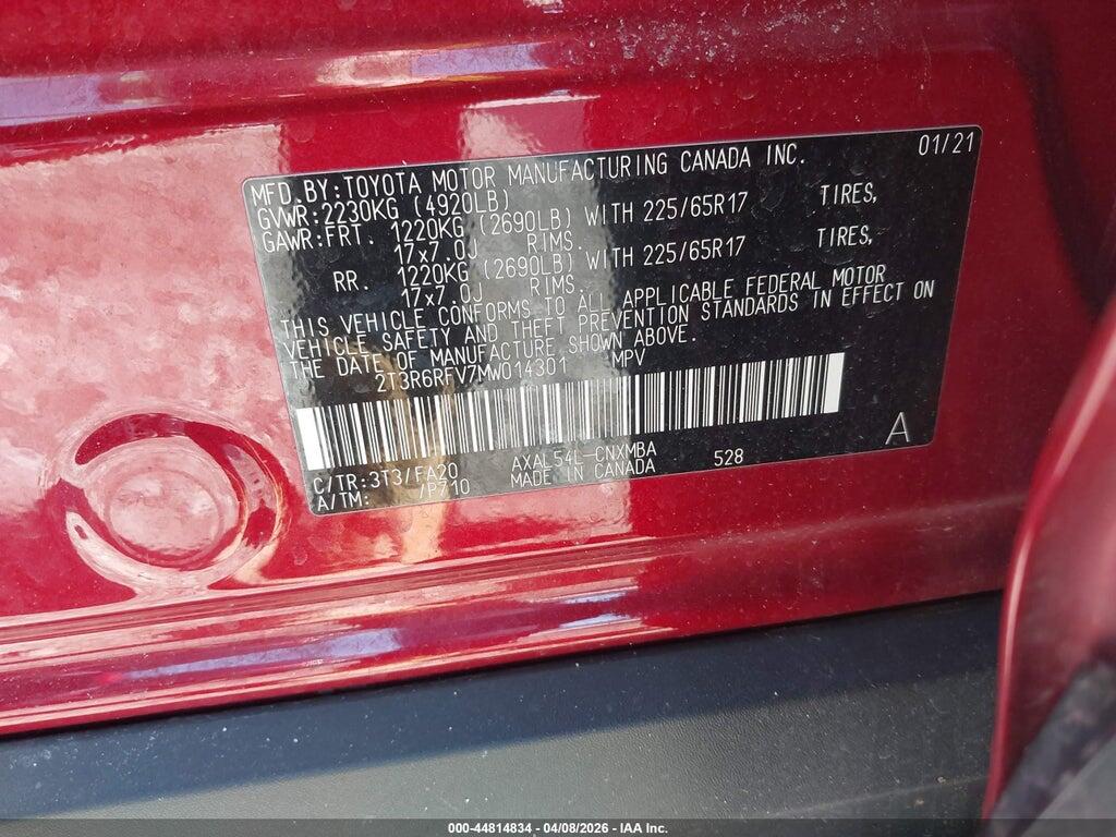 2T3R6RFV7MW014301 2021 TOYOTA RAV4 HYBRID photo no. 9