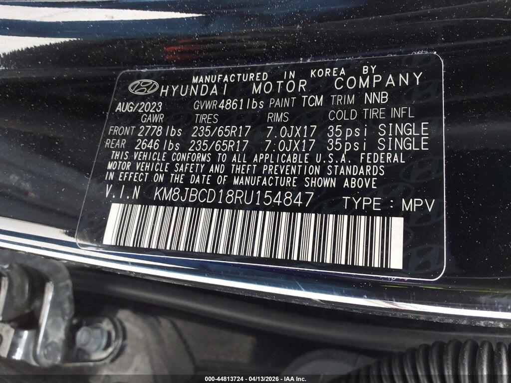 KM8JBCD18RU154847 2024 HYUNDAI TUCSON HYBRID photo no. 9