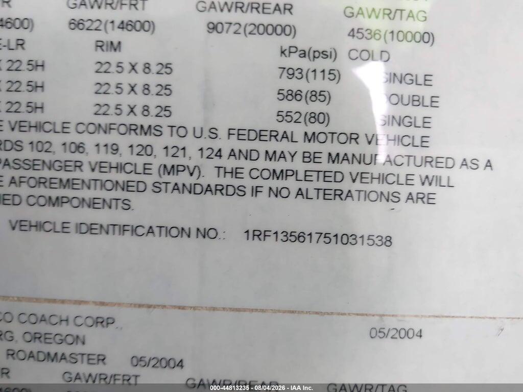 1RF13561751031538 2005 ROADMASTER RAIL MONOCOQUE photo no. 9