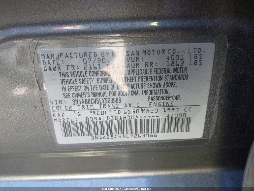 3N1AB8CV5LY263988 2020 NISSAN SENTRA photo no. 9