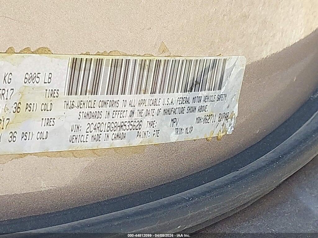 2C4RC1BG8HR535626 2017 CHRYSLER PACIFICA photo no. 9
