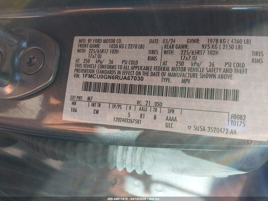 1FMCU0GN6RUA67030 2024 FORD ESCAPE photo no. 9