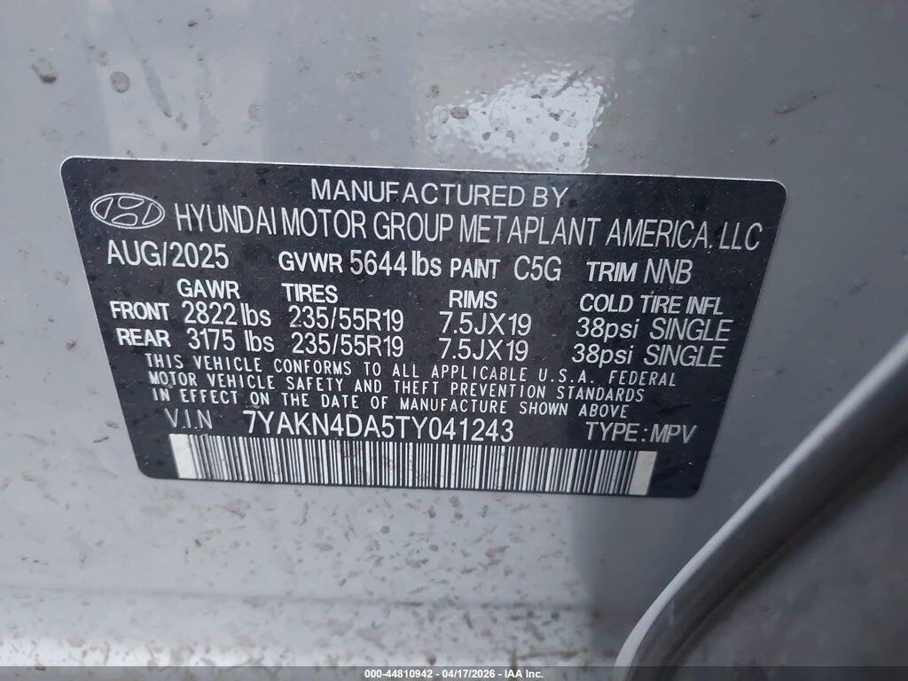 7YAKN4DA5TY041243 2026 HYUNDAI IONIQ 5 photo no. 9