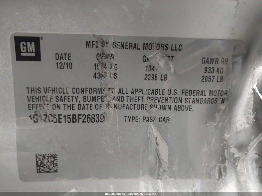 1G1ZC5E15BF268399 2011 CHEVROLET MALIBU photo no. 9